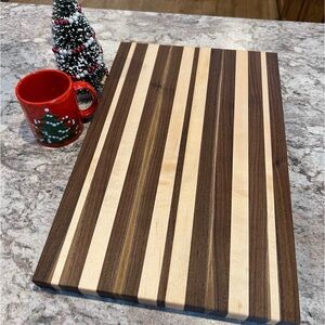 Striped Wooden Cutting Board